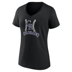Colorado Rockies Women's Personalized Name & Number Fastball V-Neck T-Shirt - MLB