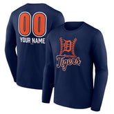 Detroit Tigers Personalized Name & Number Fastball Long Sleeve T-Shirt - MLB