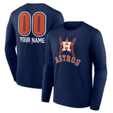 Houston Astros Personalized Name & Number Fastball Long Sleeve T-Shirt - MLB