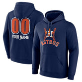 Houston Astros Personalized Name & Number Fastball Pullover Hoodie - MLB
