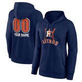 Houston Astros Women's Personalized Name & Number Fastball Pullover Hoodie - MLB