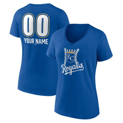 Kansas City Royals Women's Personalized Name & Number Fastball V-Neck T-Shirt - MLB