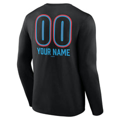 Miami Marlins Personalized Name & Number Fastball Long Sleeve T-Shirt - MLB