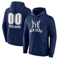 New York Yankees Personalized Name & Number Fastball Pullover Hoodie - MLB