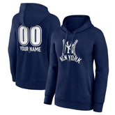 New York Yankees Women's Personalized Name & Number Fastball Pullover Hoodie - MLB