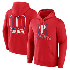 Philadelphia Phillies Personalized Name & Number Fastball Pullover Hoodie - MLB