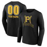 Pittsburgh Pirates Personalized Name & Number Fastball Long Sleeve T-Shirt - MLB