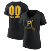 Pittsburgh Pirates Women's Personalized Name & Number Fastball V-Neck T-Shirt - MLB