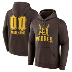 San Diego Padres Personalized Name & Number Fastball Pullover Hoodie - MLB