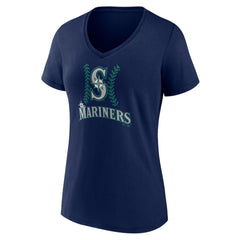 Seattle Mariners Women's Personalized Name & Number Fastball V-Neck T-Shirt - MLB
