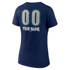 Seattle Mariners Women's Personalized Name & Number Fastball V-Neck T-Shirt - MLB