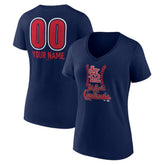 St. Louis Cardinals Women's Personalized Name & Number Fastball V-Neck T-Shirt - MLB