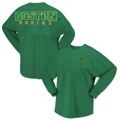 Boston Bruins Fanatics Women's St. Patrick's Day Spirit Jersey T-Shirt - Kelly Green - NHL