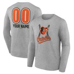 Baltimore Orioles Personalized Name & Number Fastball Long Sleeve T-Shirt - MLB