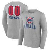 Chicago Cubs Personalized Name & Number Fastball Long Sleeve T-Shirt - MLB