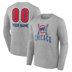 Chicago Cubs Personalized Name & Number Fastball Long Sleeve T-Shirt - MLB