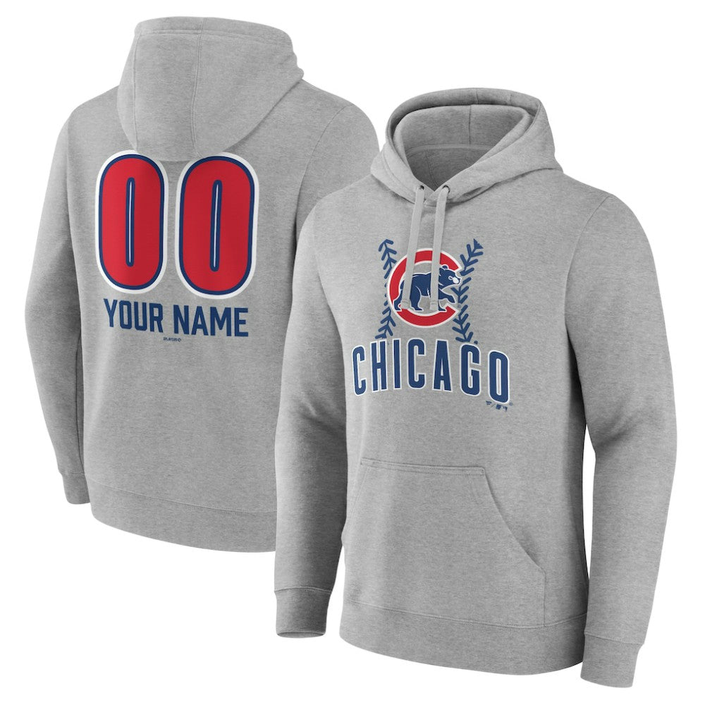 Chicago Cubs Personalized Name & Number Fastball Pullover Hoodie - MLB