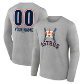 Houston Astros Personalized Name & Number Fastball Long Sleeve T-Shirt - MLB
