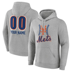 New York Mets Personalized Name & Number Fastball Pullover Hoodie - MLB