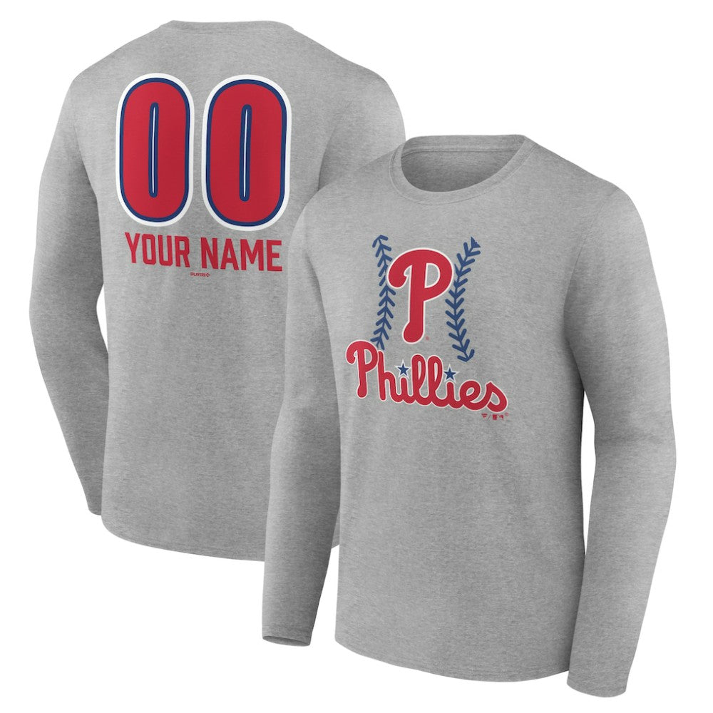 Philadelphia Phillies Personalized Name & Number Fastball Long Sleeve T-Shirt - MLB