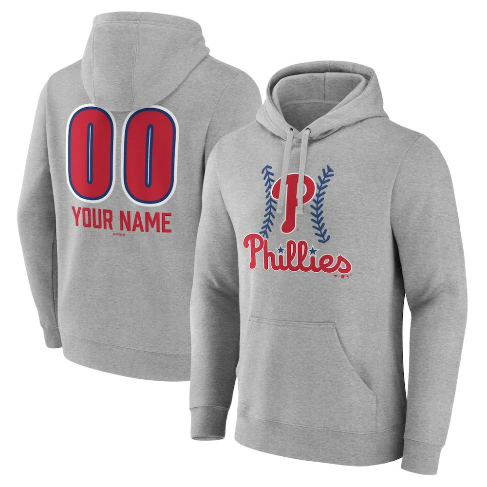 Philadelphia Phillies Personalized Name & Number Fastball Pullover Hoodie - MLB