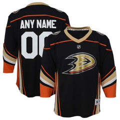 Anaheim Ducks Youth Home Replica Custom Jersey - Black - NHL