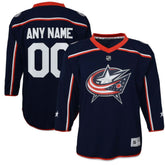 Columbus Blue Jackets Youth Home Replica Custom Jersey - Navy - NHL