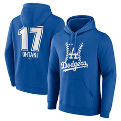 Shohei Ohtani Los Angeles Dodgers Fastball Player Name & Number Pullover Hoodie - MLB
