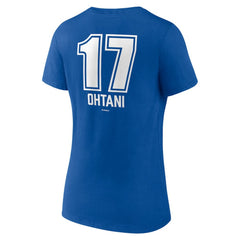 Shohei Ohtani Los Angeles Dodgers Women's Fastball Player Name & Number V-Neck T-Shirt - MLB