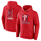 Bryce Harper Philadelphia Phillies Fastball Player Name & Number Pullover Hoodie - MLB