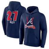 Austin Riley Atlanta Braves Fastball Player Name & Number Pullover Hoodie - MLB