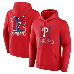 Kyle Schwarber Philadelphia Phillies Fastball Player Name & Number Pullover Hoodie - MLB