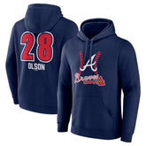 Matt Olson Atlanta Braves Fastball Player Name & Number Pullover Hoodie - MLB