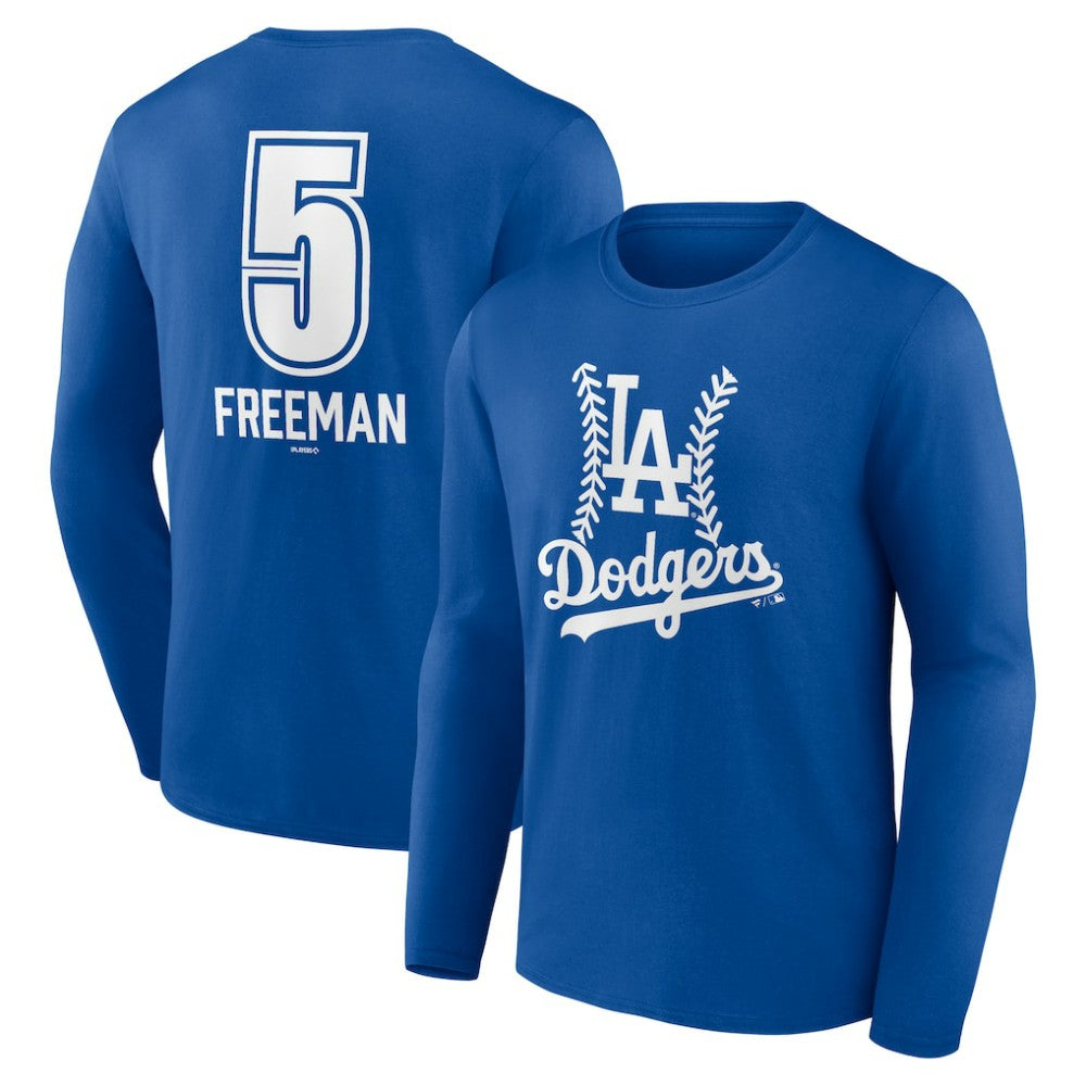 Freddie Freeman Los Angeles Dodgers Fastball Player Name & Number Long Sleeve T-Shirt - MLB