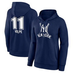 Anthony Volpe New York Yankees Women's Fastball Player Name & Number Pullover Hoodie - MLB
