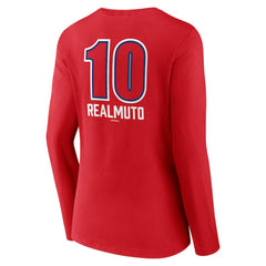 J.T. Realmuto Philadelphia Phillies Women's Fastball Player Name & Number Long Sleeve V-Neck T-Shirt - MLB