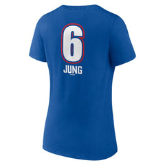 Josh Jung Texas Rangers Women's Fastball Player Name & Number V-Neck T-Shirt - MLB