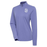 San Diego Padres Antigua Women's Finish Quarter-Zip Pullover Top - MLB