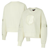 Cleveland Browns Pro Standard Triple Tonal Cropped Fleece Pullover Sweatshirt Cream | NFL