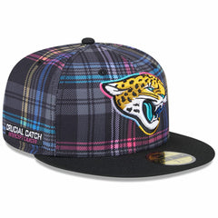 Jacksonville Jaguars New Era 2024 NFL Crucial Catch Plaid 59FIFTY Fitted Hat Black | NFL