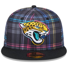 Jacksonville Jaguars New Era 2024 NFL Crucial Catch Plaid 59FIFTY Fitted Hat Black | NFL