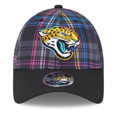 Jacksonville Jaguars New Era 2024 NFL Crucial Catch Plaid 9FORTY Adjustable Hat Black | NFL