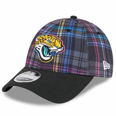 Jacksonville Jaguars New Era 2024 NFL Crucial Catch Plaid 9FORTY Adjustable Hat Black | NFL