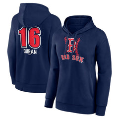 Jarren Duran Boston Red Sox Women's Fastball Player Name & Number Pullover Hoodie - MLB