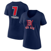 Masataka Yoshida Boston Red Sox Women's Fastball Player Name & Number V-Neck T-Shirt - MLB