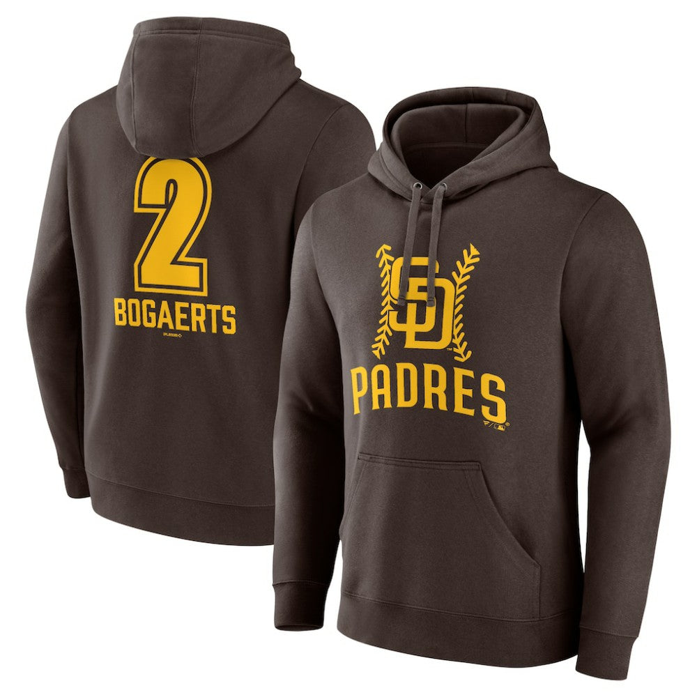 Xander Bogaerts San Diego Padres Fastball Player Name & Number Pullover Hoodie - MLB