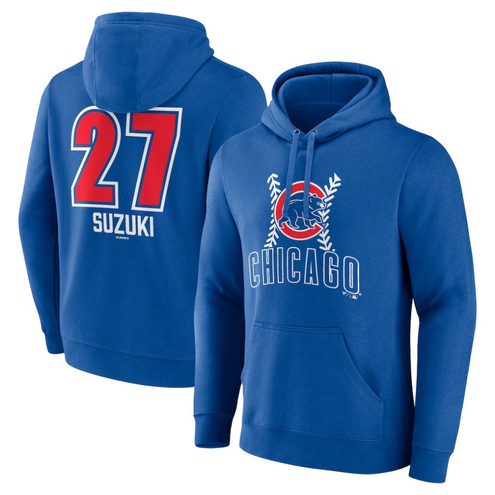 Seiya Suzuki Chicago Cubs Fastball Player Name & Number Pullover Hoodie - MLB