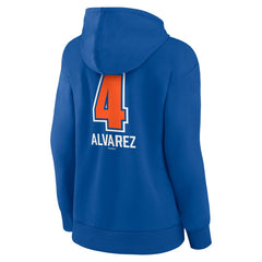 Francisco Alvarez New York Mets Women's Fastball Player Name & Number Pullover Hoodie - MLB