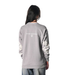 Chicago Blackhawks The Wild Collective Unisex Tie-Dye Double Collar Pullover Sweatshirt - Gray - NHL