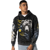 Memphis Grizzlies The Wild Collective Unisex Acid Wash Flame Pullover Hoodie Black - NBA